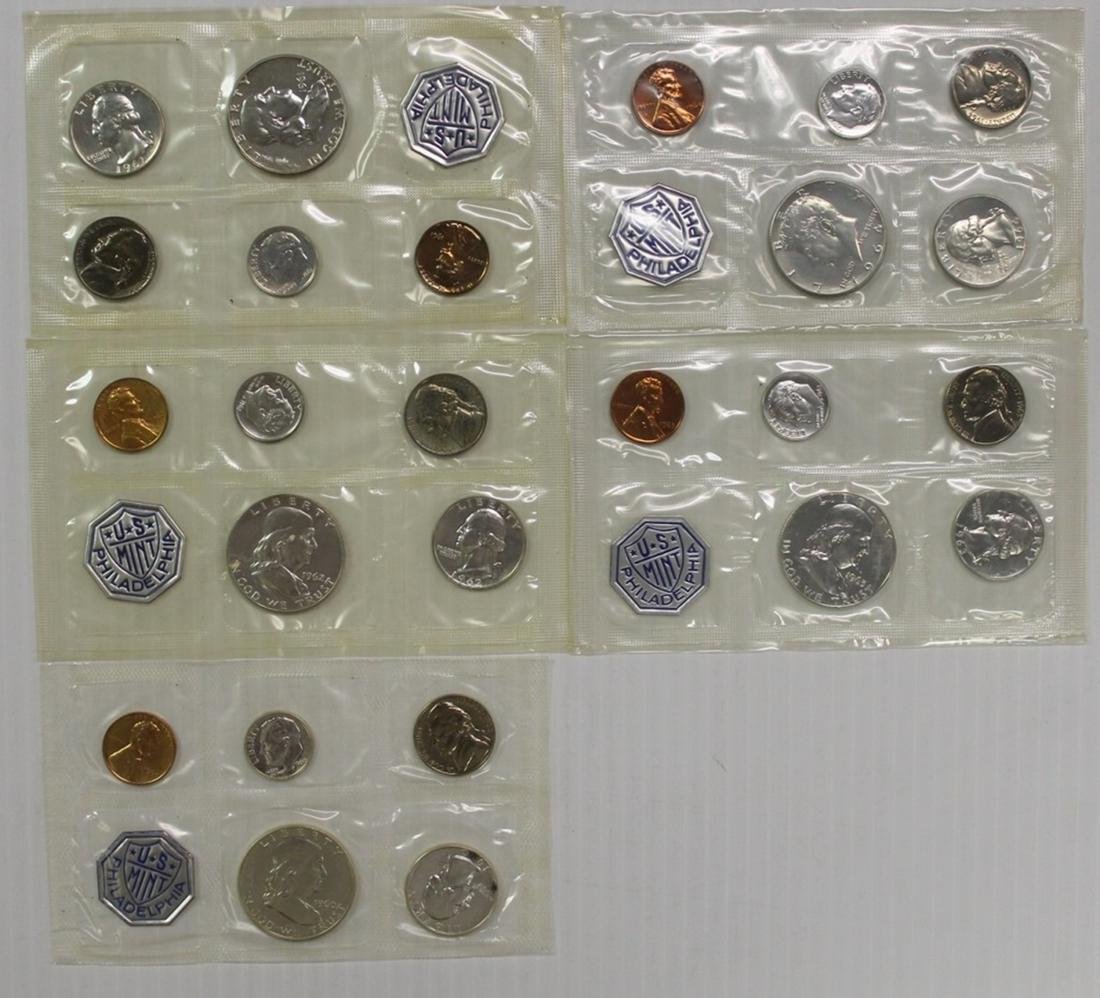 FIVE U.S. PROOF SETS: (1 of 3)