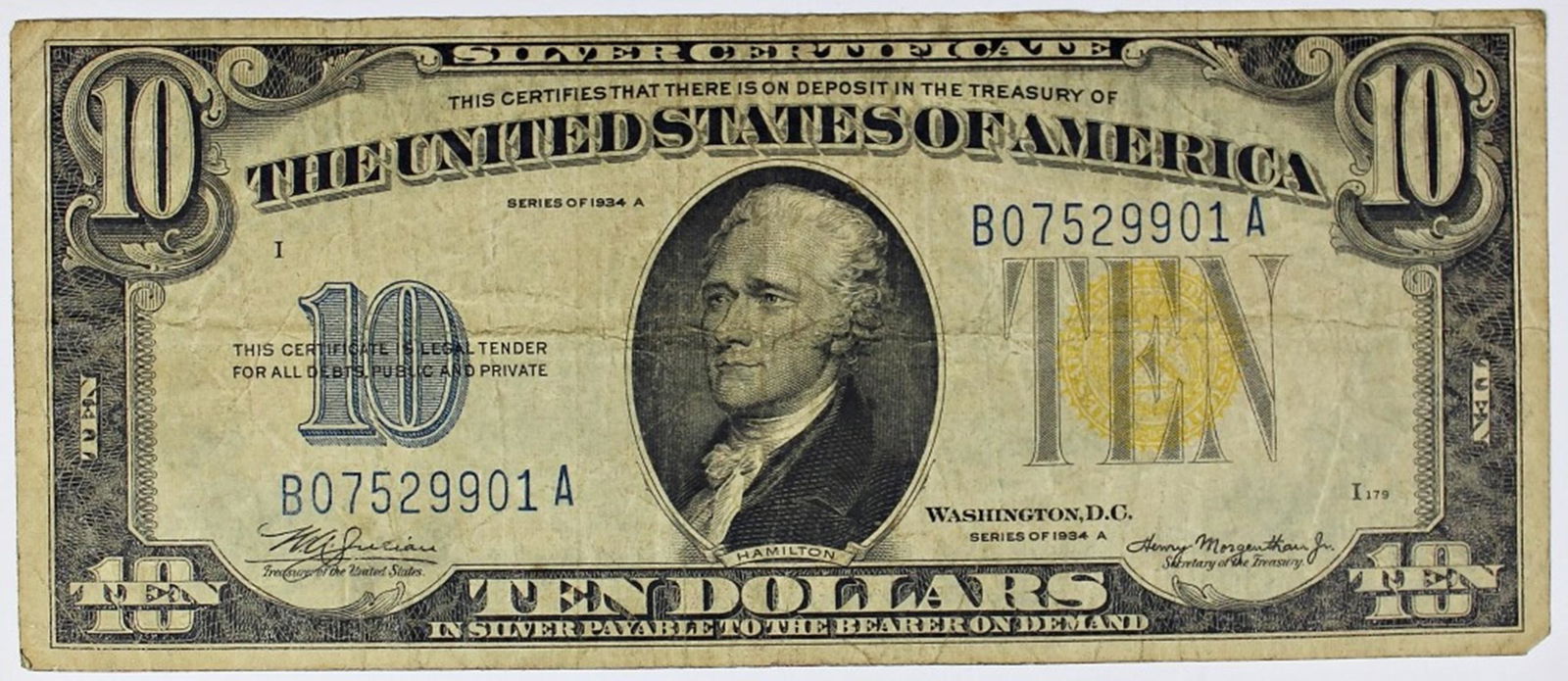 1934-A $10 NORTH AFRICA NOTE (1 of 2)