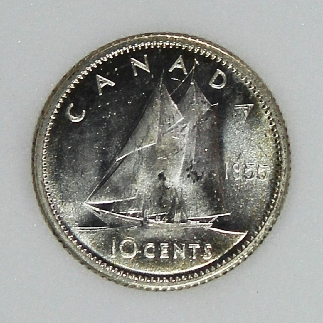 1955 CANADA DIME (1 of 4)