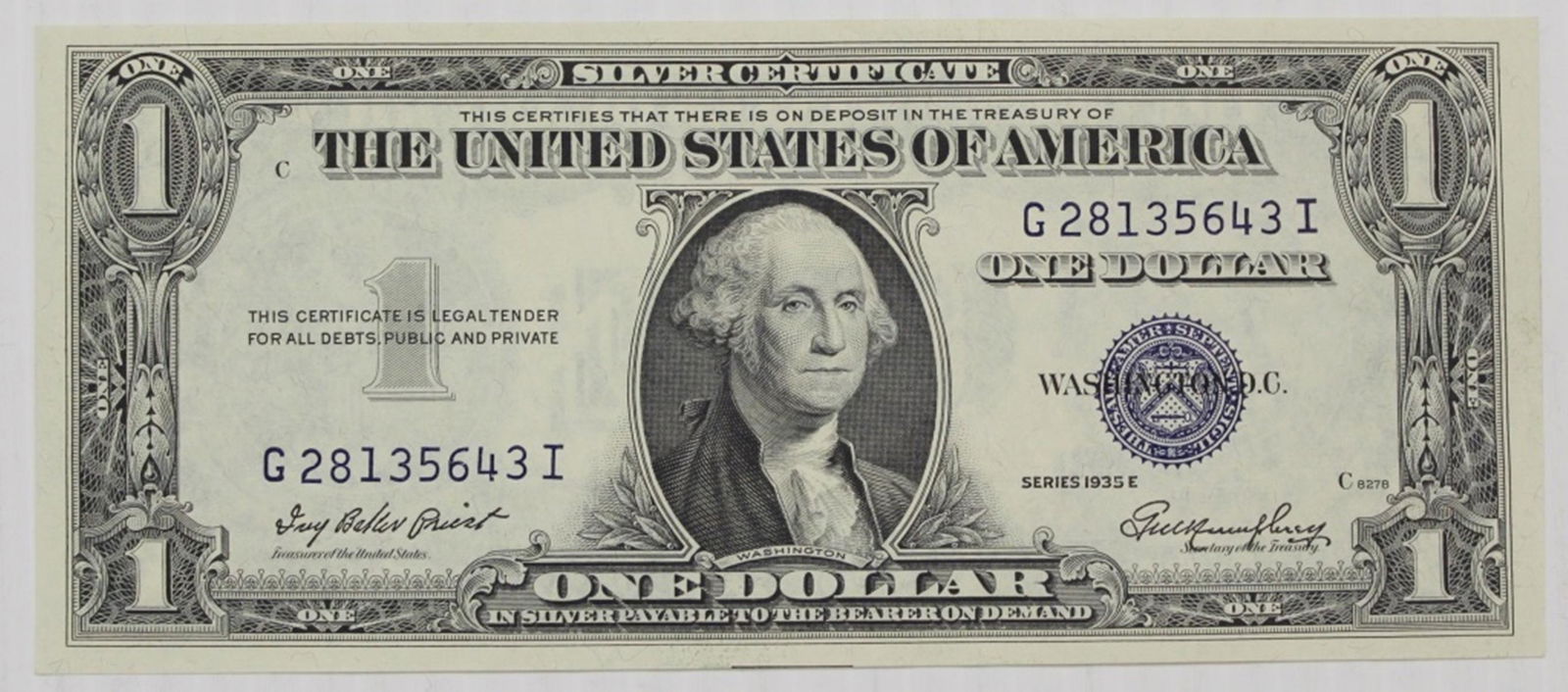 1935-E $1.00 SILVER CERTIFICATE (1 of 2)