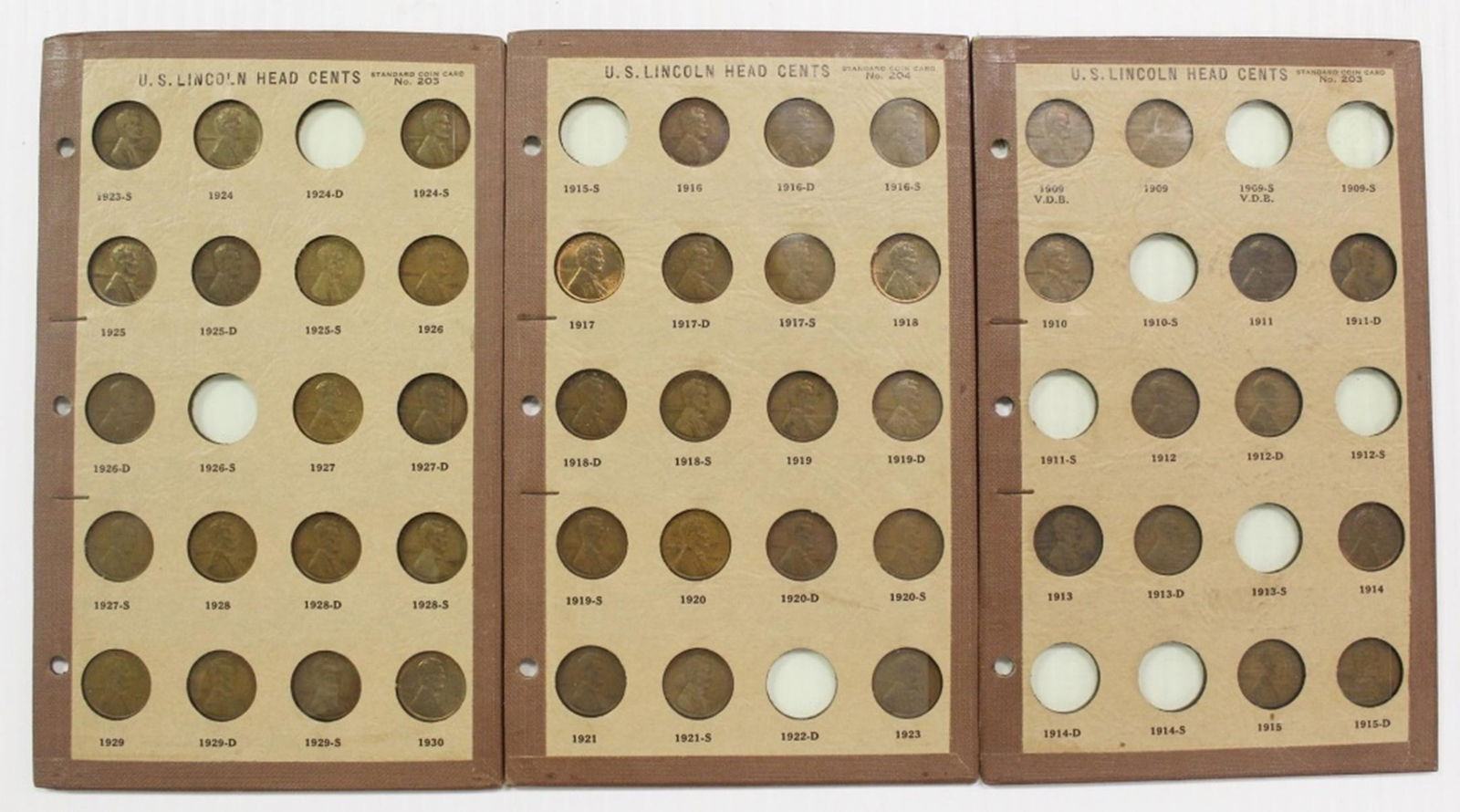 PARTIAL SET LINCOLN CENTS 1909 - 1930 (1 of 2)