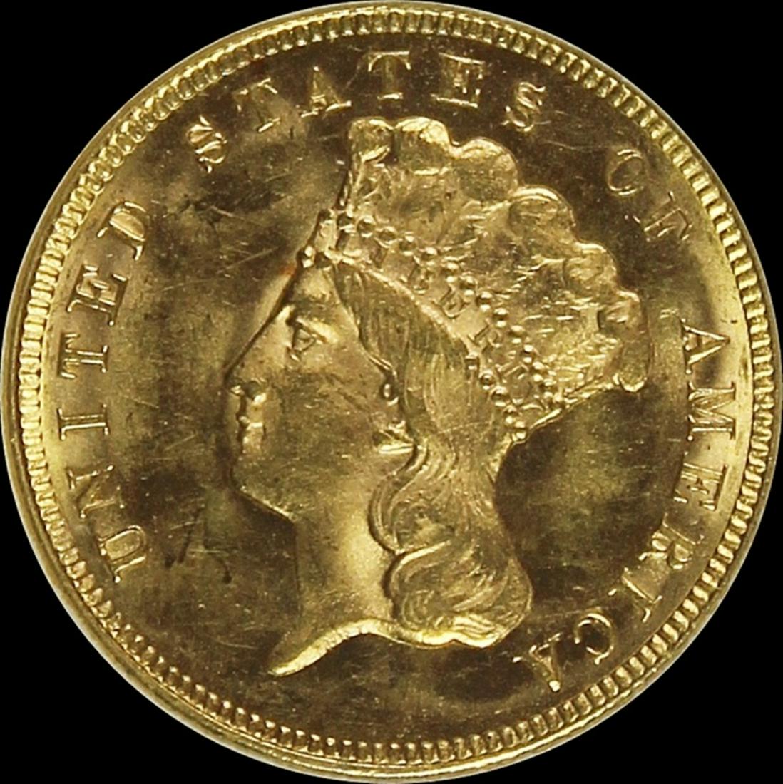 1874 $3.00 GOLD (1 of 4)