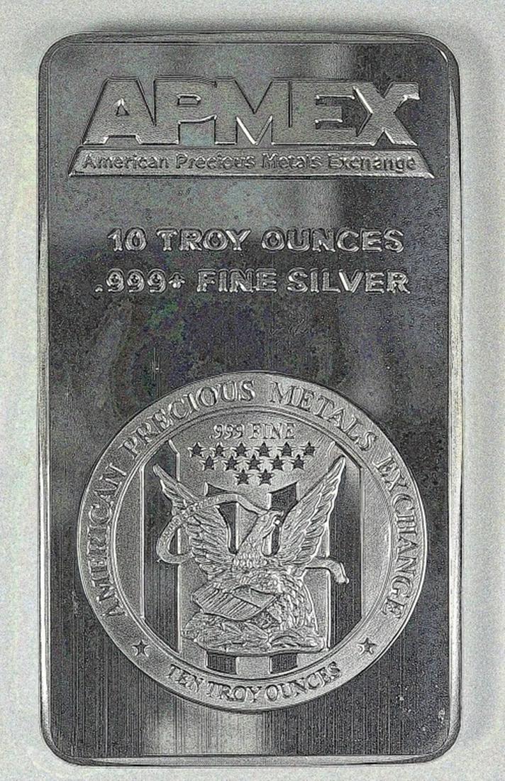 ONE TEN OUNCE SILVER BAR (1 of 2)