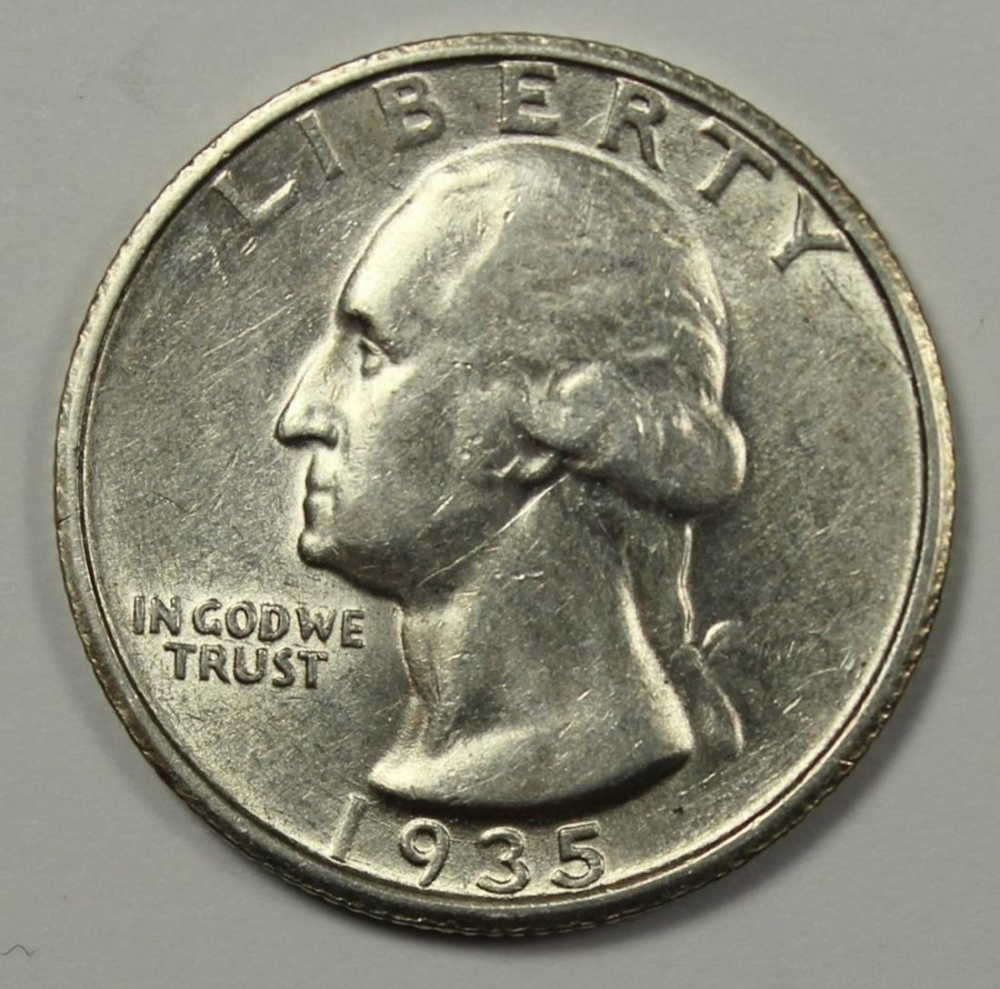 1935-D WASHINGTON QUARTER AU (1 of 2)