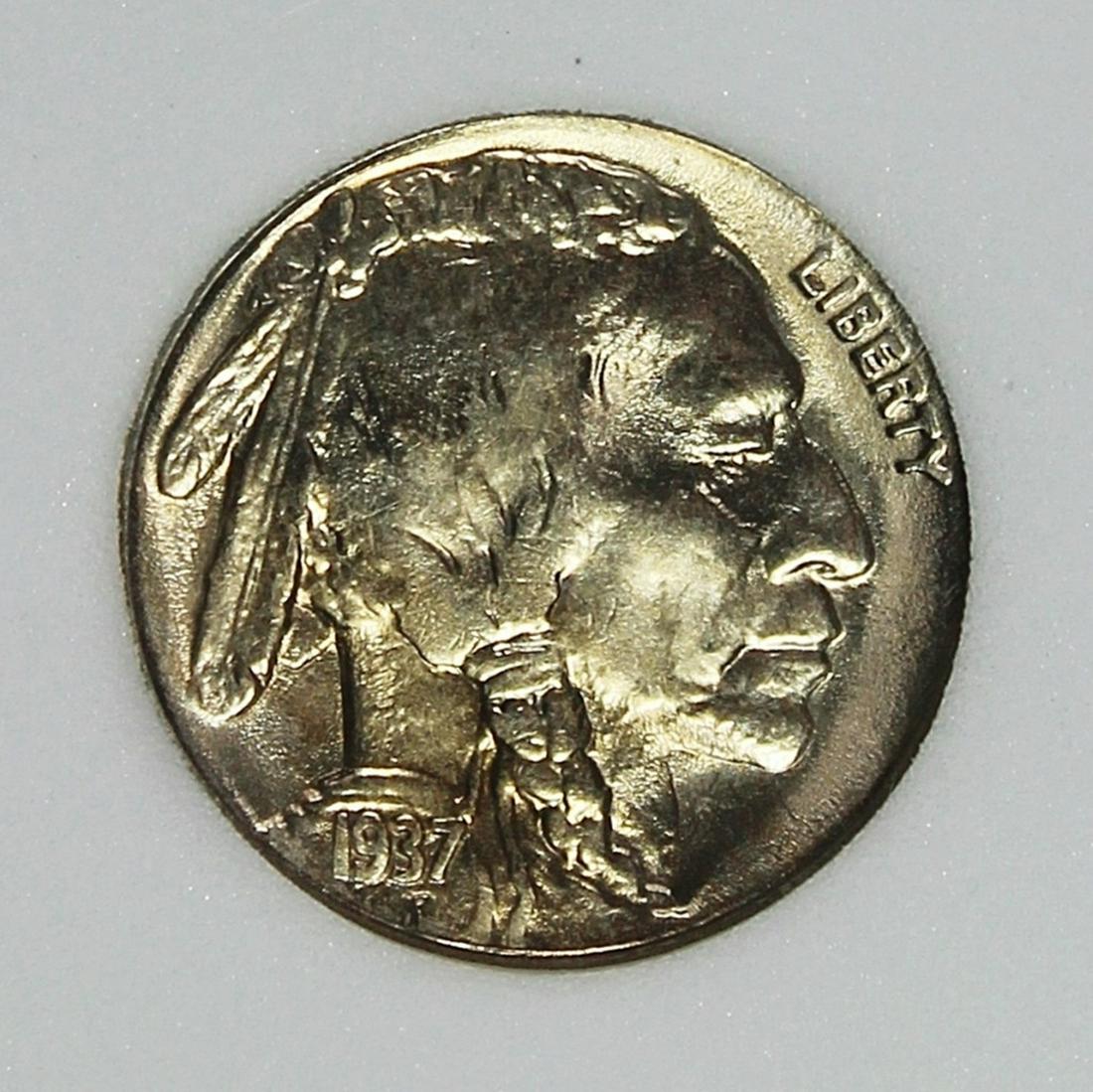 1937-S BUFFALO NICKEL: PNA MS 68 OUSTANDING! SUPERB! ESTIMATE: $500-$600
