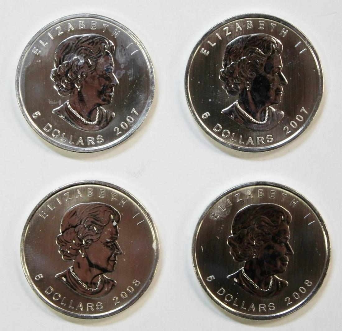 (2) 2007 AND (2) 2008 CANADA MAPLE LEAVES (1 of 2)