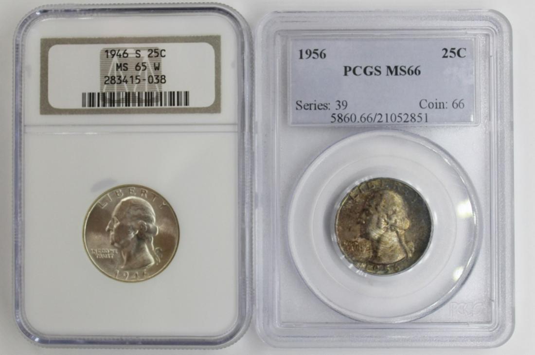 1956 & 1946-S WASHINGTON QUARTERS (1 of 2)