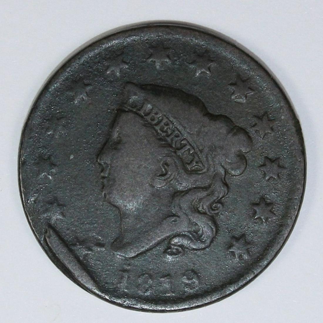 1819 LARGE CENT NEWCOMB 6 ERROR (1 of 2)