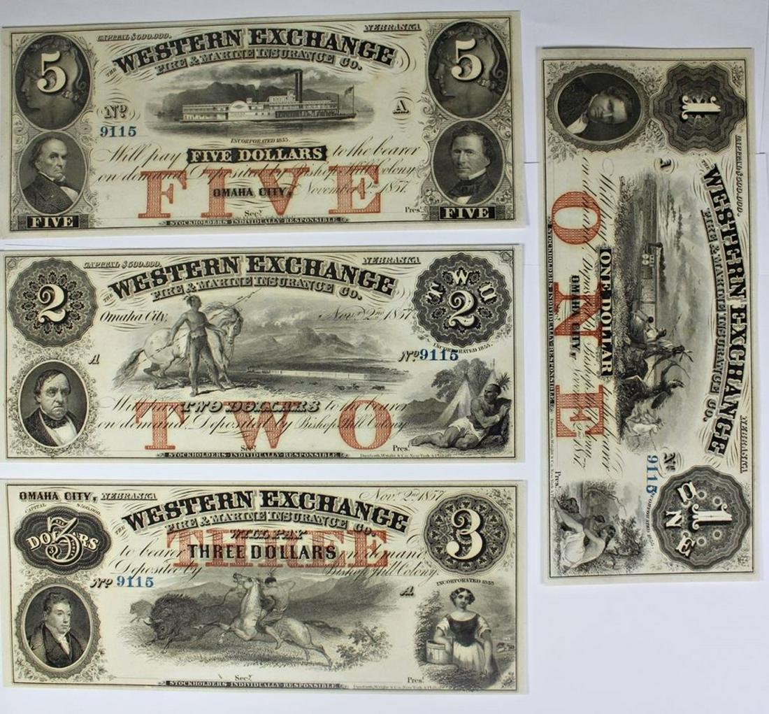 1857 $1, $2, $3 AND $5 NOTES (1 of 1)
