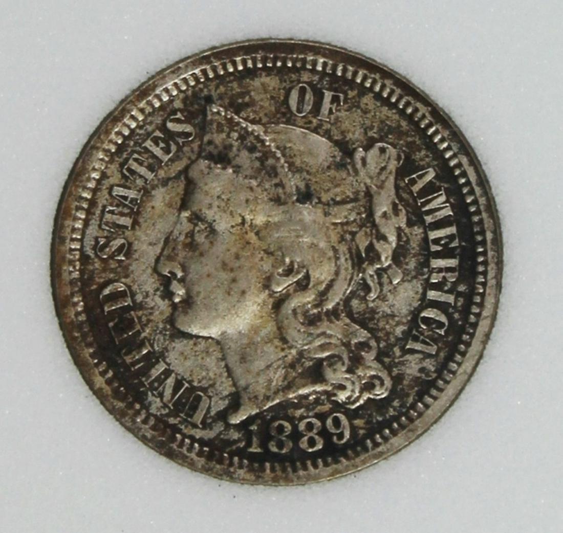 1889 THREE CENT NICKEL (1 of 4)