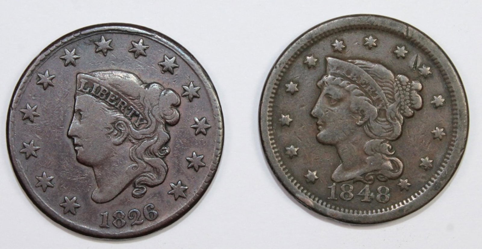 TWO LARGE CENTS (1 of 2)