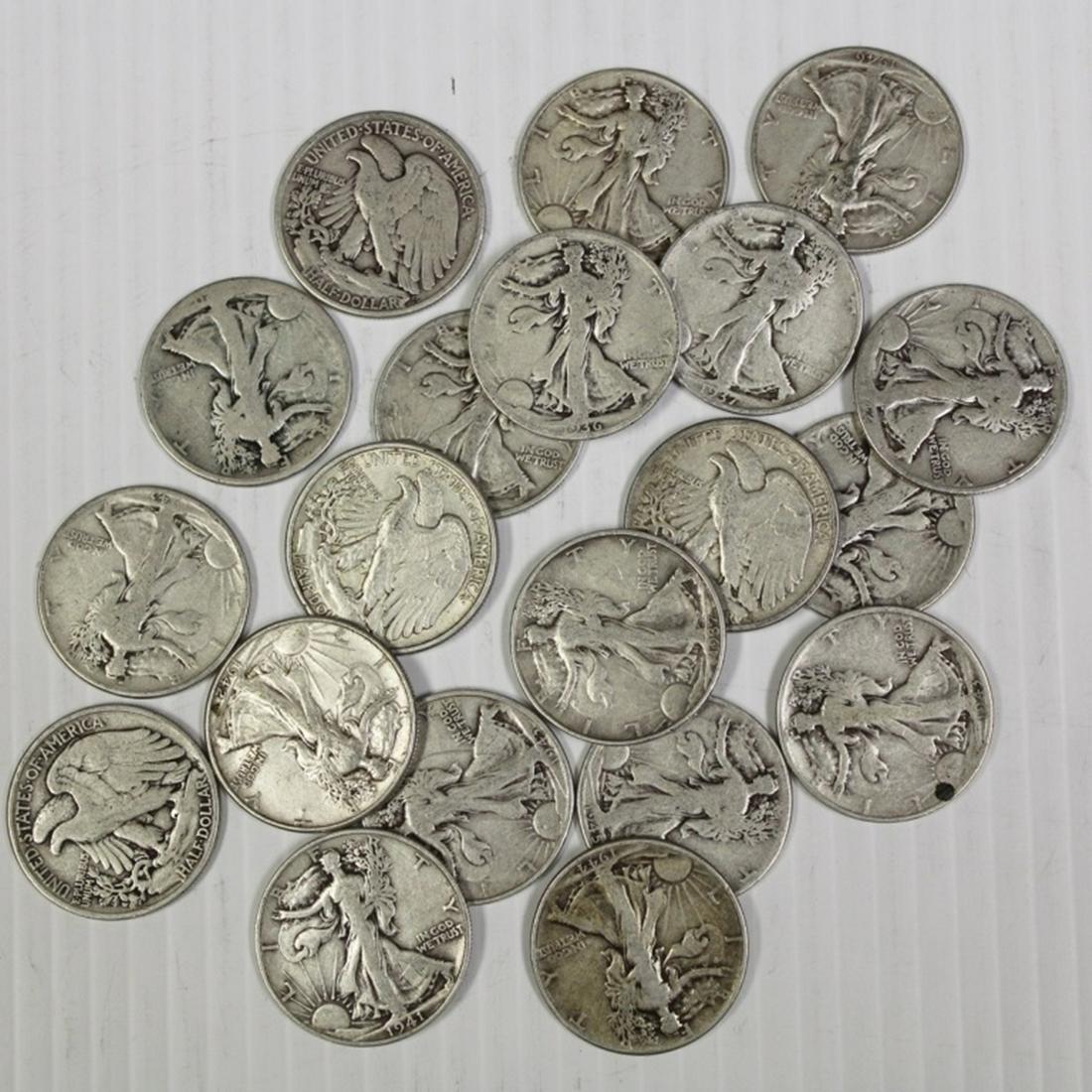 WALKING LIBERTY HALF DOLLAR LOT (1 of 1)