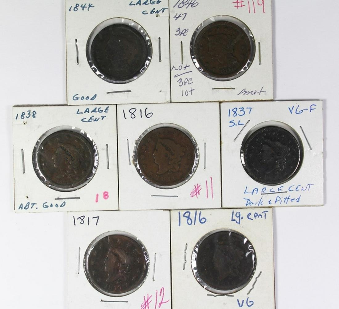 GROUP OF CIRCULATED LARGE CENTS (1 of 2)