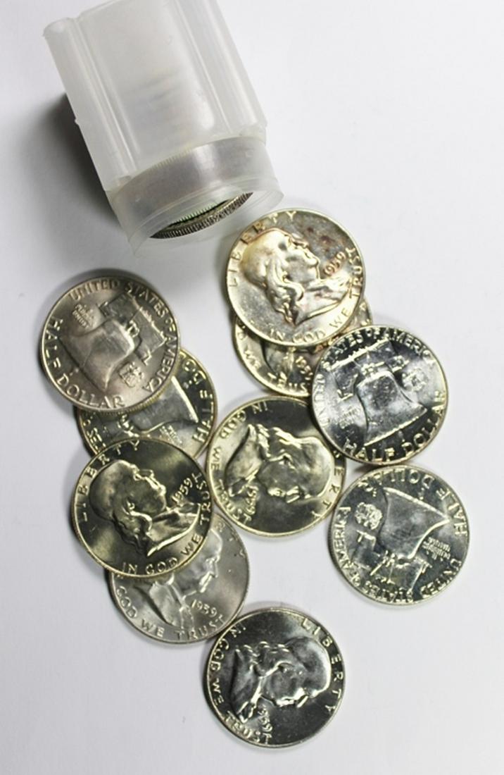 ROLL OF 1959 FRANKLIN HALF DOLLARS (1 of 1)