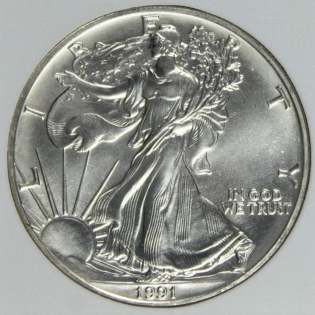 1991 AMERICAN SILVER EAGLE (1 of 4)
