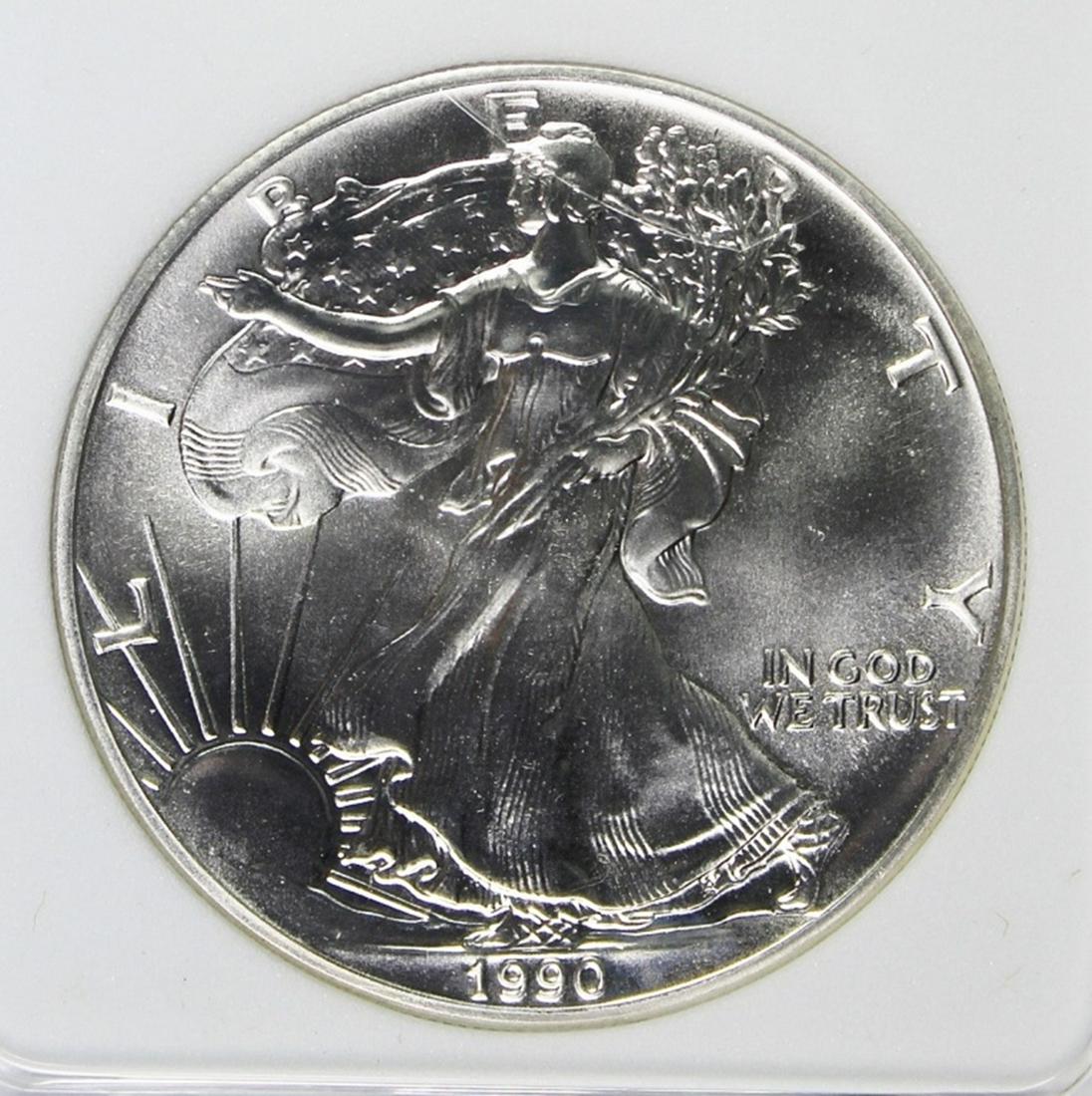 1990 AMERICAN SILVER EAGLE (1 of 4)