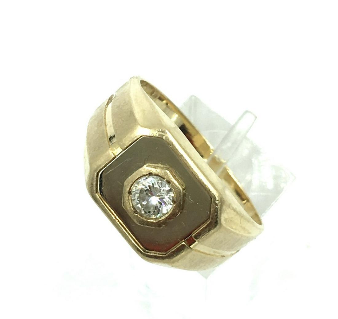 14K YELLOW GOLD GENTS DIAMOND RING (1 of 1)