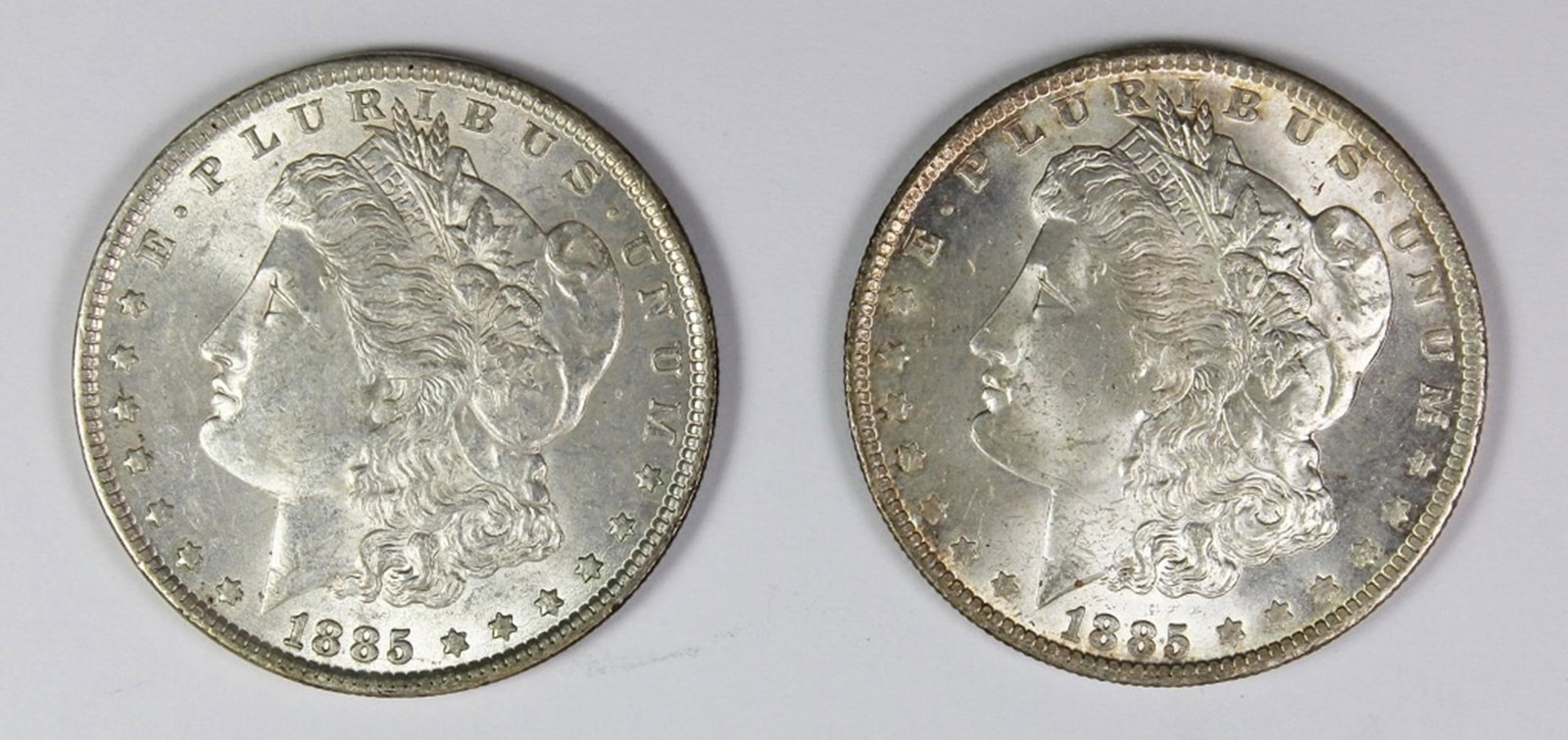 1885 AND 1885-O MORGAN SILVER DOLLARS (1 of 2)