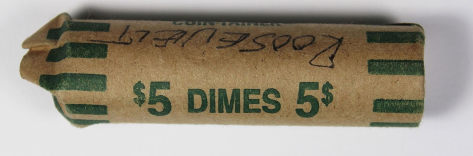 ROLL OF 50 SILVER DIMES: 1964 AND OLDER. $5.00 FACE VALUE. ESTIMATE: $65-$100