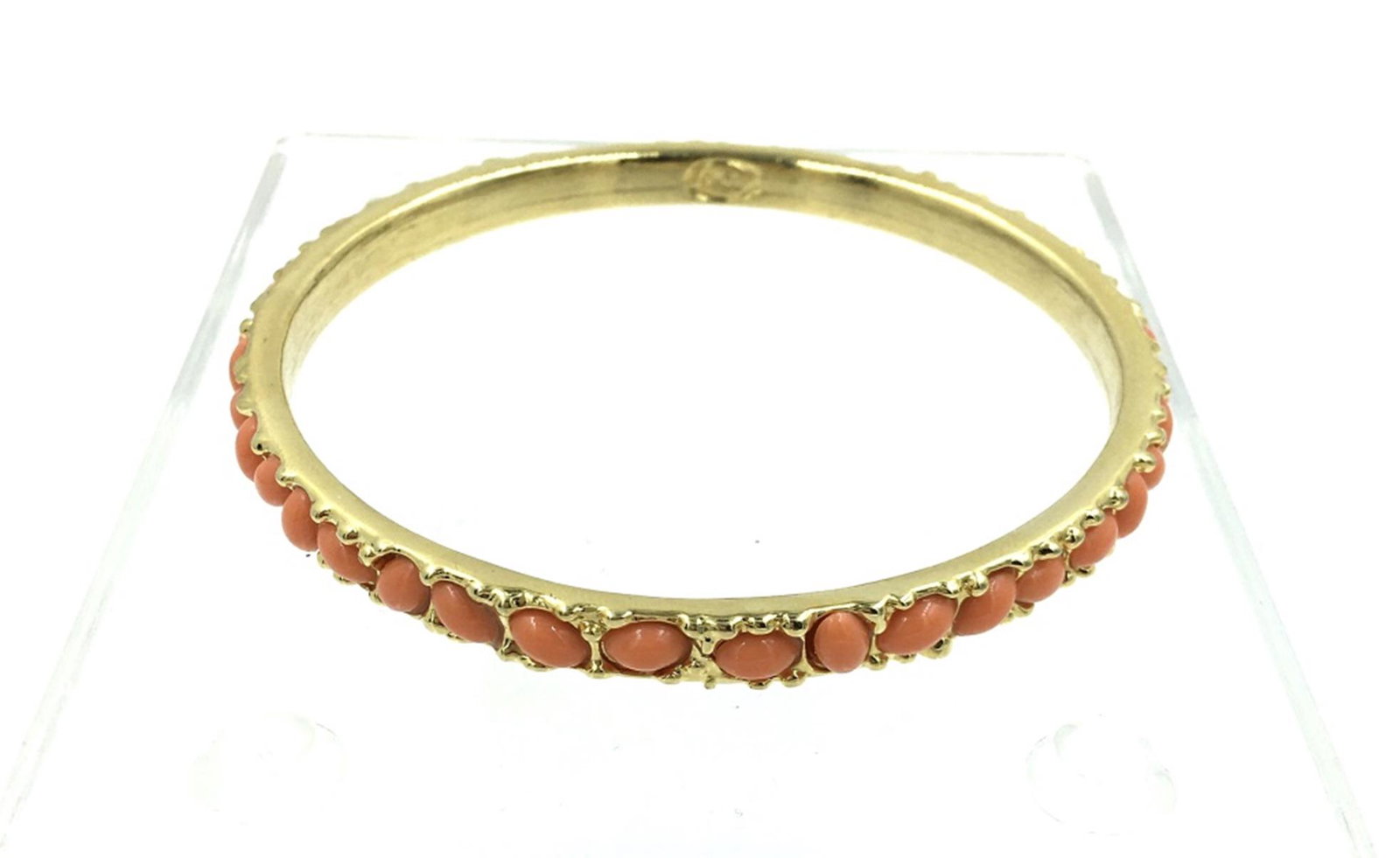 JKL (KENNETH JAY LANE) GOLD TONE CUFF BRACELET: WILL FIT 8" WRIST. ESTIMATE: $1-$100