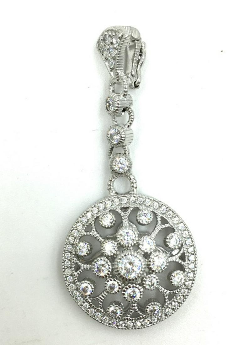 JUDITH RIPKA STERLING SILVER PENDANT: 2" LONG, ESTIMATE: $1-$100