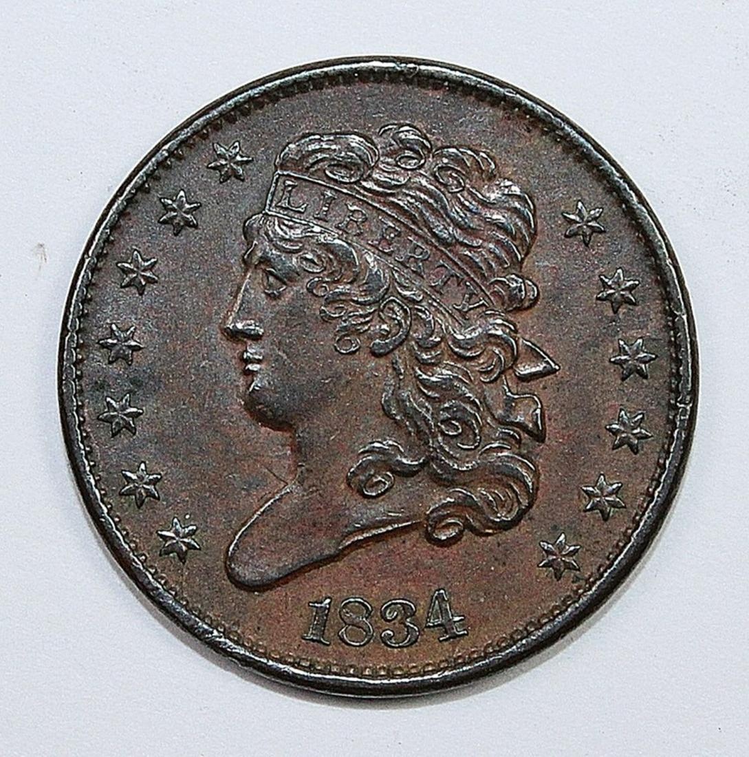1834 HALF CENT (1 of 2)