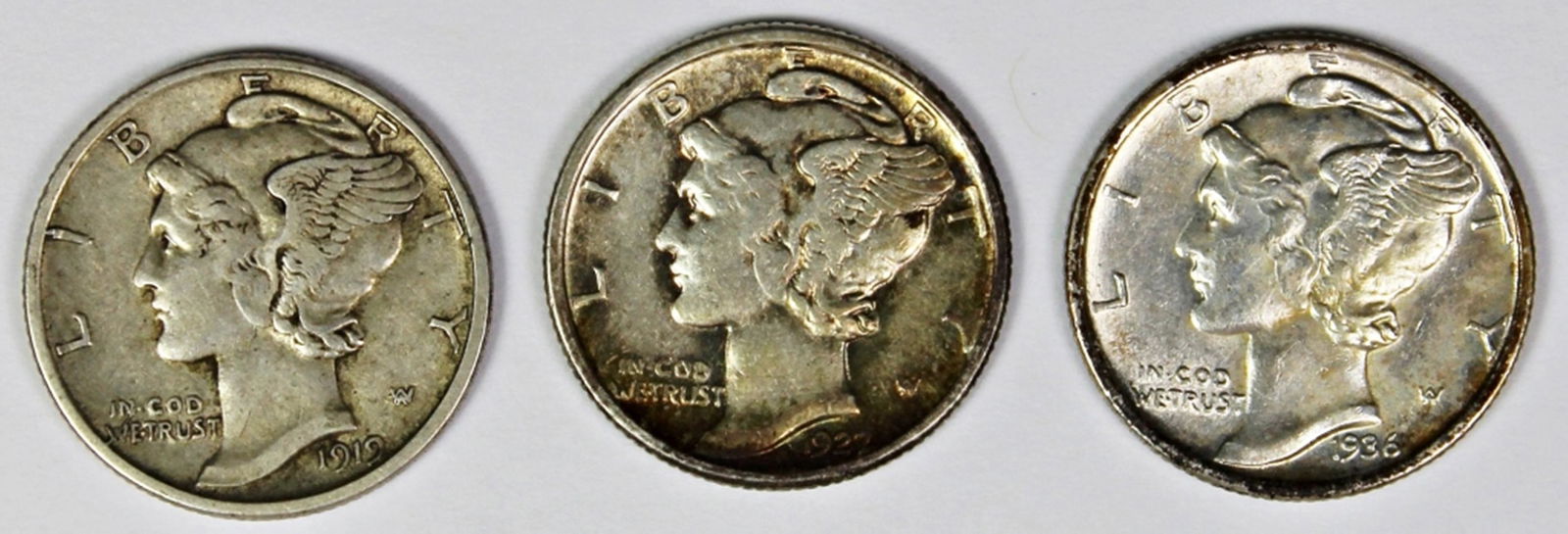 MERCURY DIME LOT: (1 of 4)