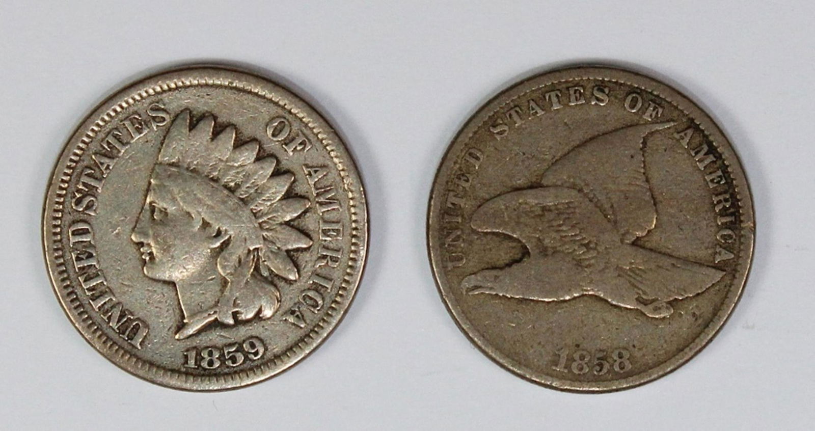 1858 AND 1859 CENTS (1 of 2)