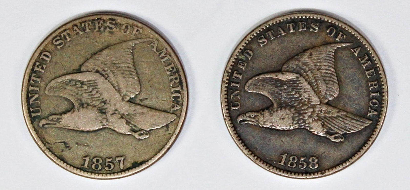 TWO FLYING EAGLE CENTS: (1 of 2)