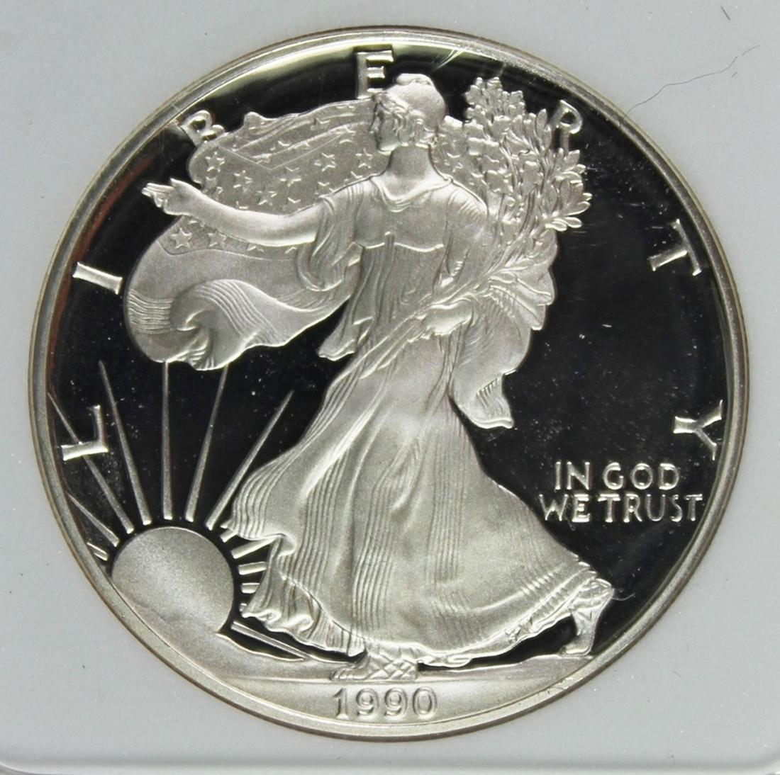 1990 AMERICAN SILVER EAGLE (1 of 4)