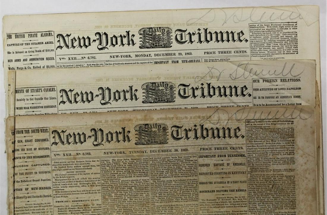 3 DIFFERENT CIVIL WAR NEWSPAPERS (1 of 1)