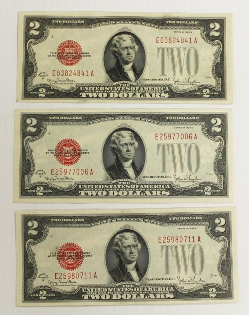 (3) 1928-G $2.00 U.S. NOTES (1 of 4)
