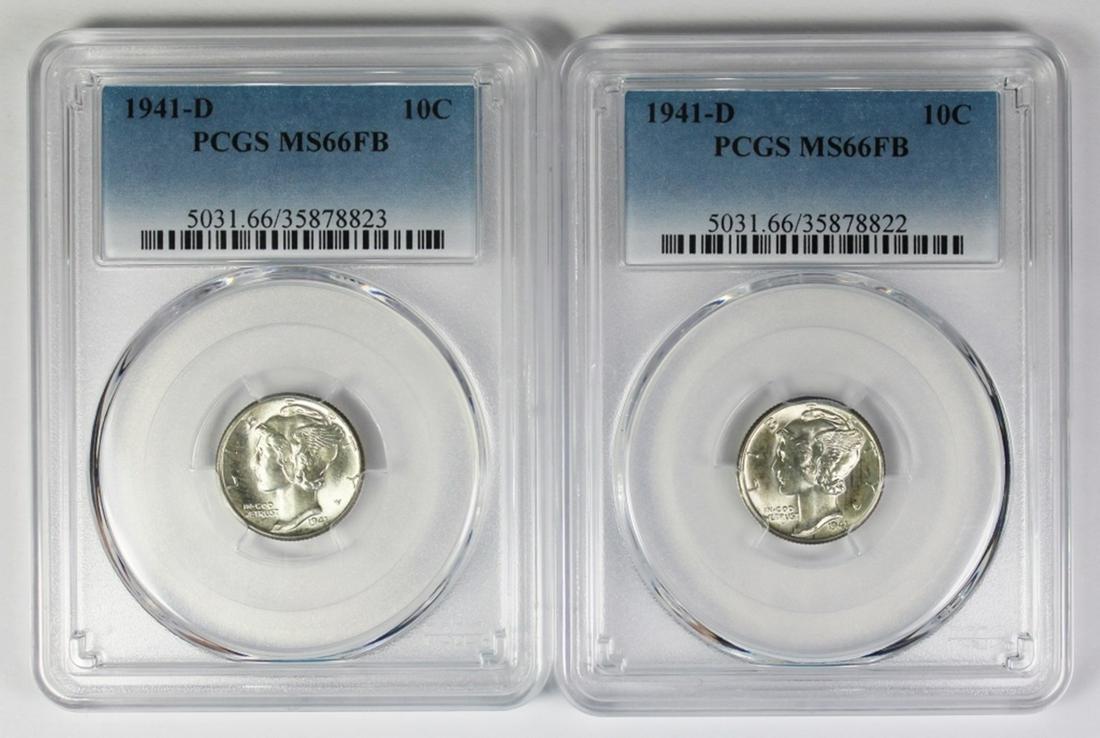 TWO 1941-D MERCURY DIMES (1 of 2)