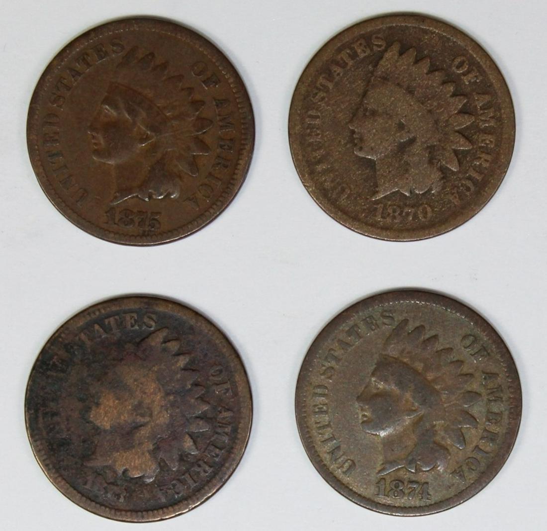 FOUR INDIAN CENTS: (1 of 2)
