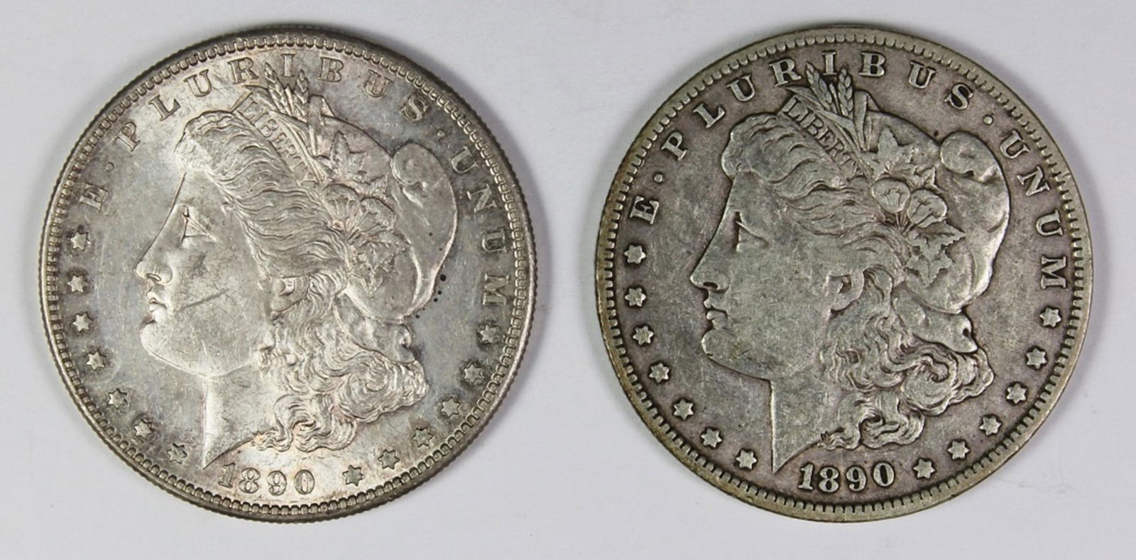 1890-O AND 1890-S MORGAN SILVER DOLLARS (1 of 2)