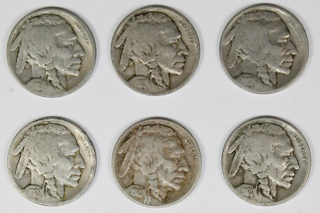 (6) BUFFALO NICKELS (1 of 2)