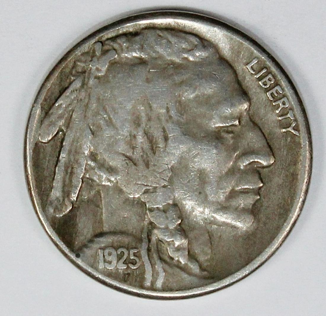1925-S BUFFALO NICKEL: STRONG VF+ NICE! ESTIMATE: $100-$150