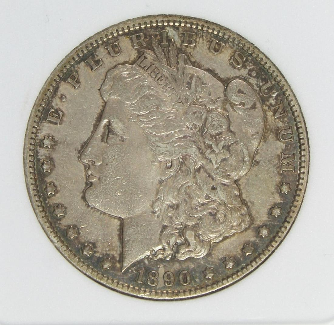 1890-CC TAILBAR MORGAN SILVER DOLLAR (1 of 4)