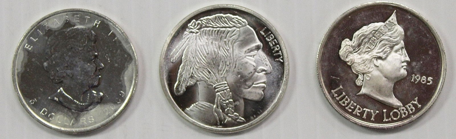 (3) ONE OUNCE SILVER ROUNDS (1 of 2)
