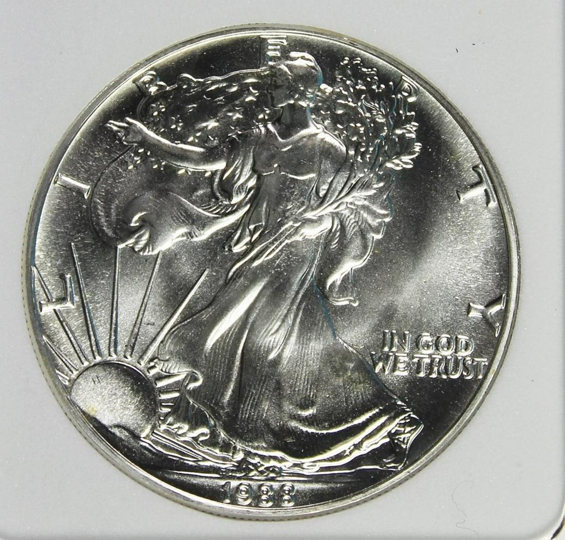 1988 AMERICAN SILVER EAGLE RARE! (1 of 4)
