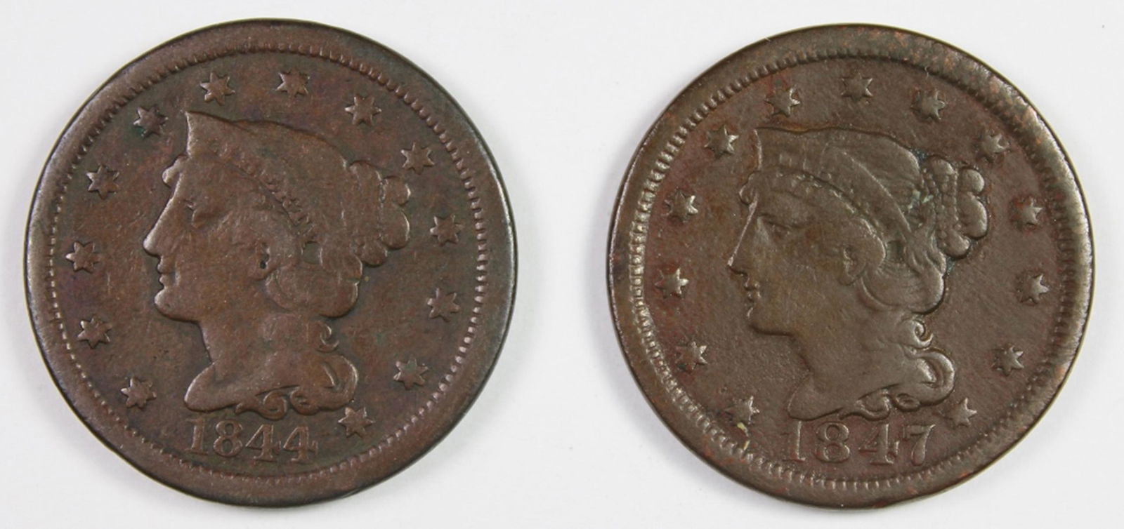 1884 AND 1847 LARGE CENTS (1 of 2)