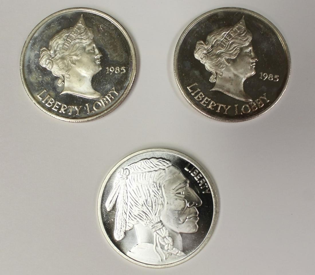 (3) ONE OUNCE SILVER ROUNDS (1 of 2)
