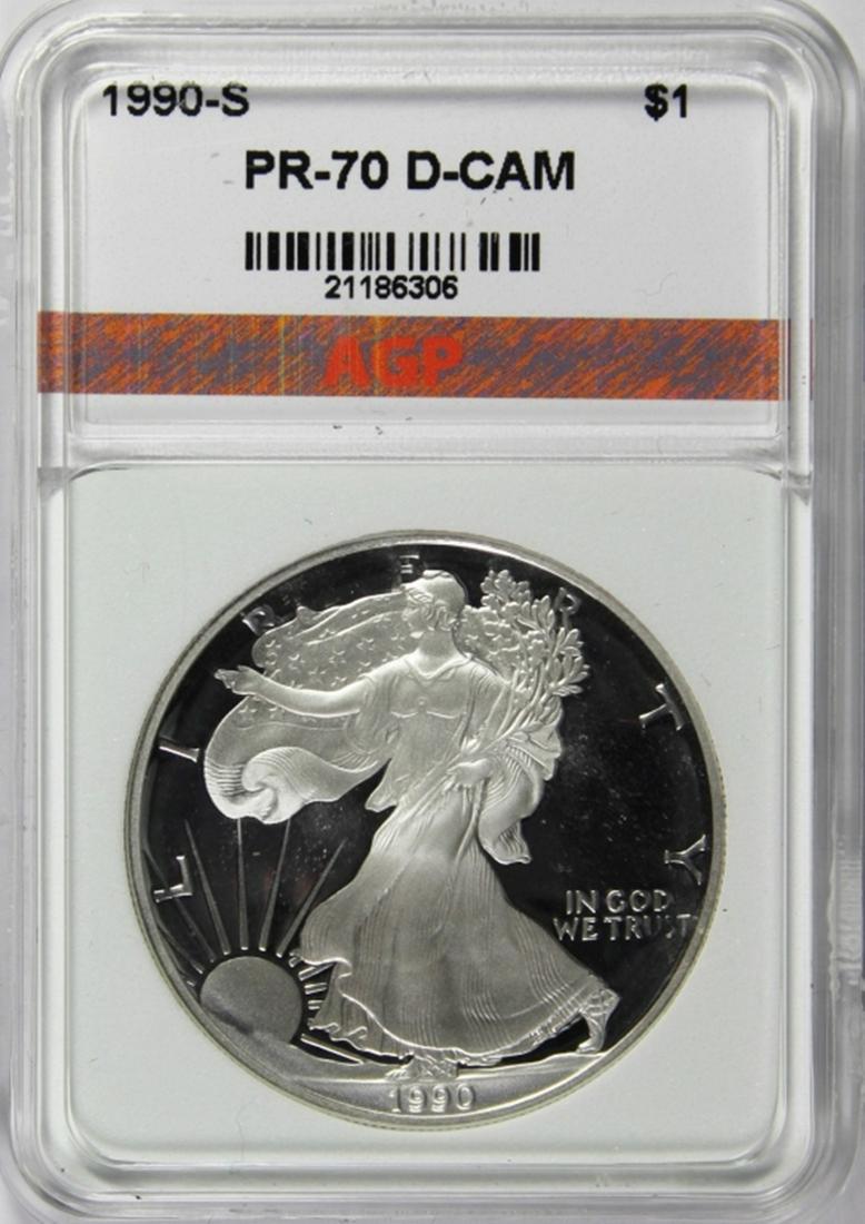 1990 AMERICAN SILVER EAGLE (1 of 3)