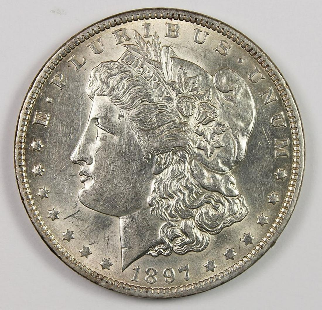 1897-O MORGAN SILVER DOLLAR (1 of 2)