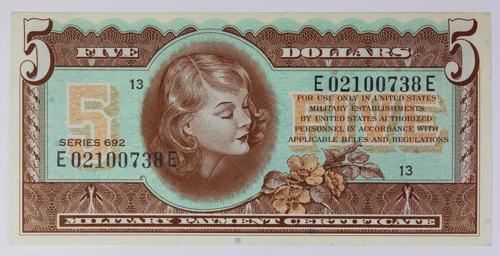 MILITARY PAYMENT CERTIFICATE (1 of 2)