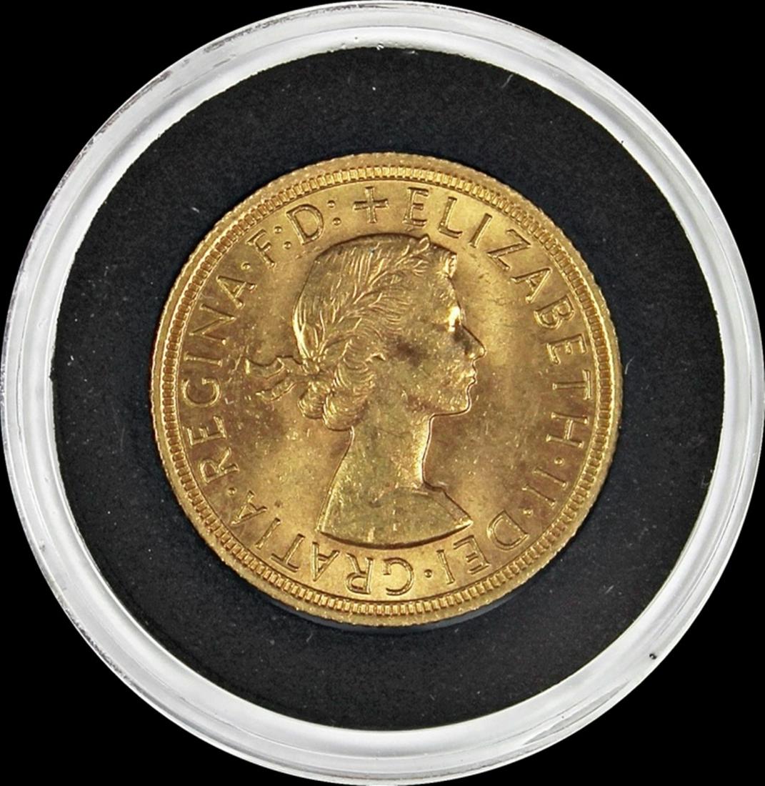 1964 ENGLAND GOLD: SOVEREIGN GEM BU. ESTIMATE: $500-$600