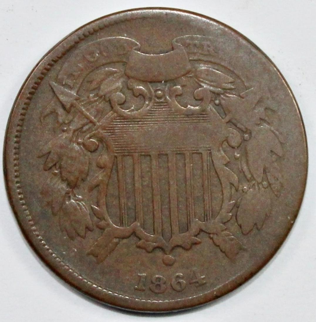 1864  TWO CENT  PIECE  "SMALL MOTTO" (1 of 2)