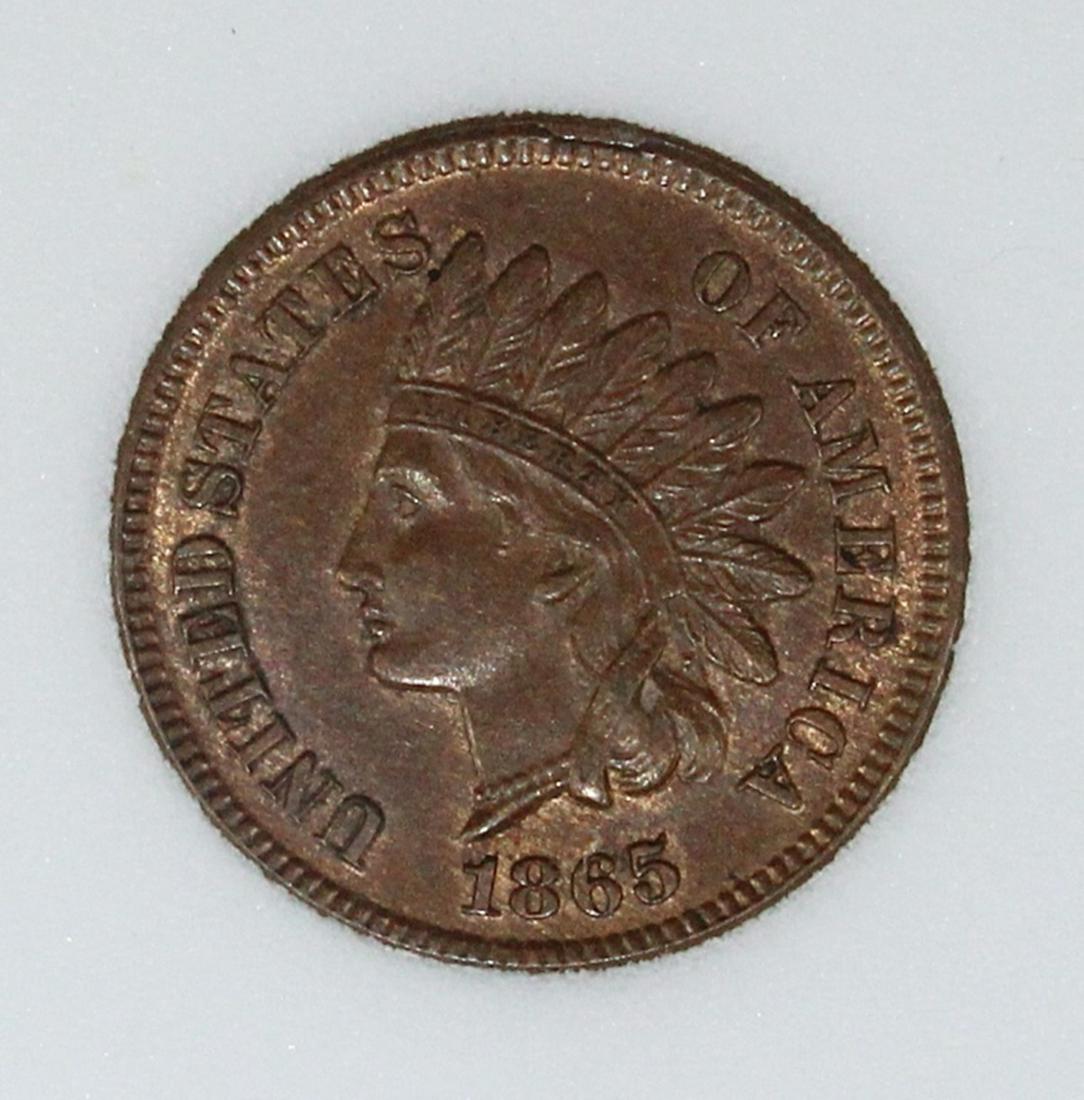 1865 INDIAN CENT "FANCY 5" (1 of 4)