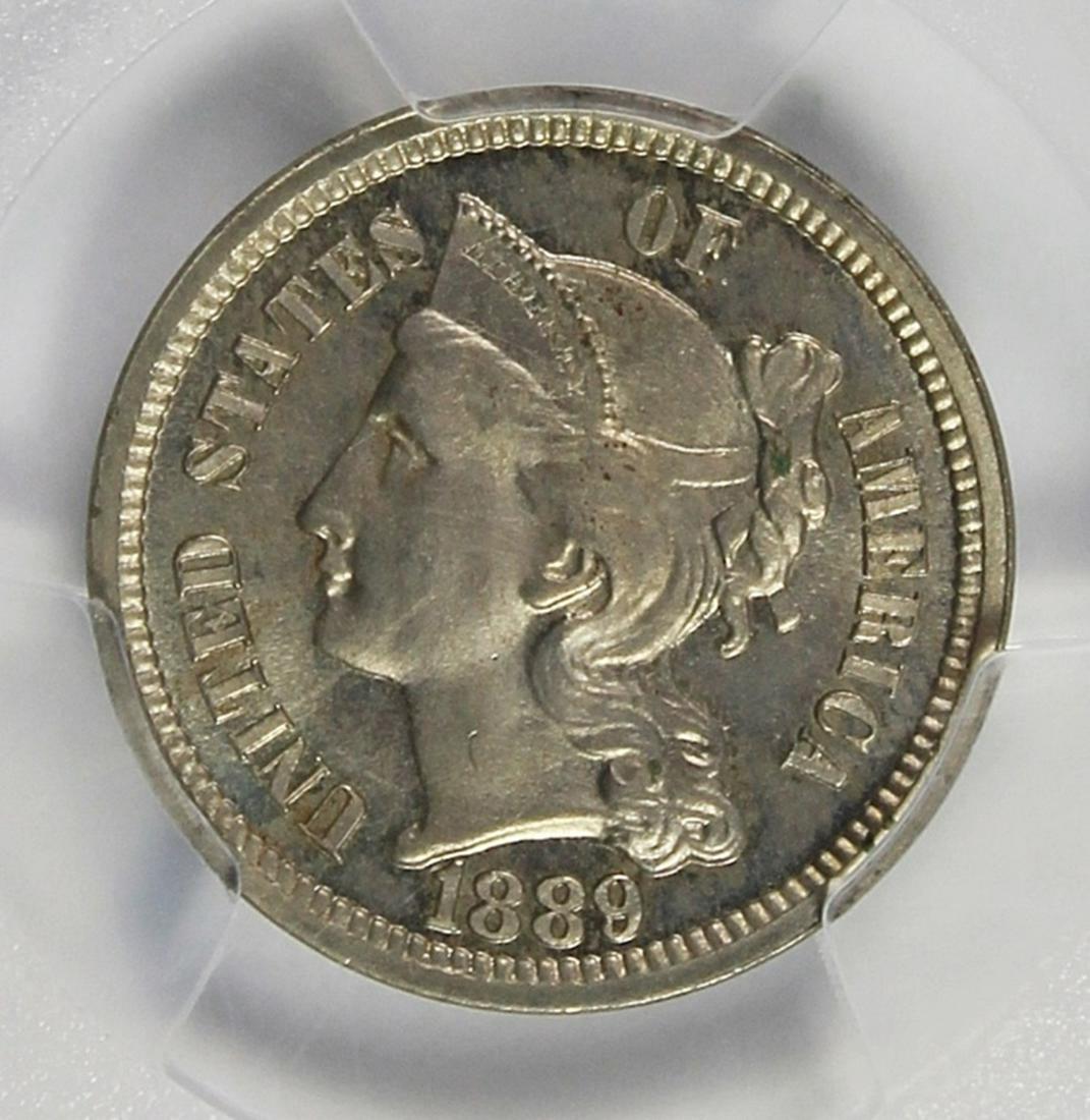 1889 THREE CENT NICKEL (1 of 4)