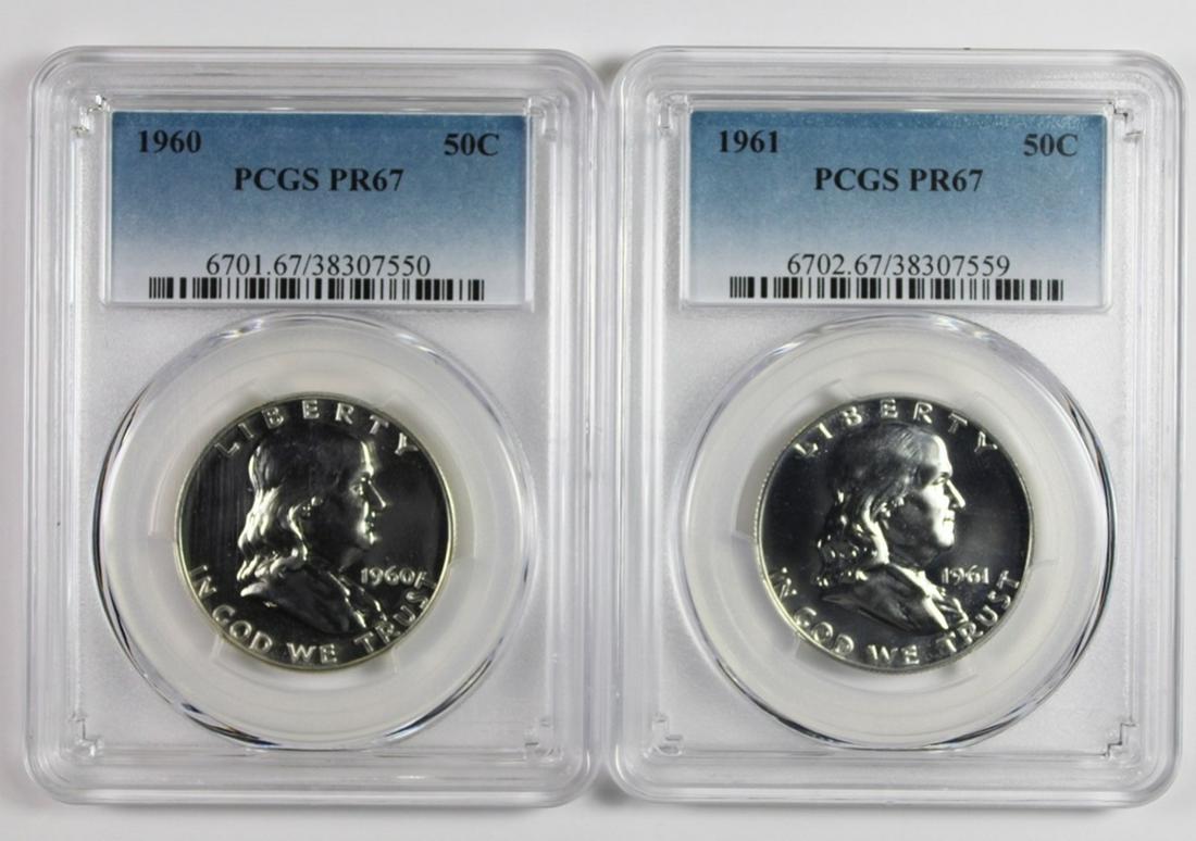 1960 & 1961 FRANKLIN HALF DOLLARS (1 of 2)